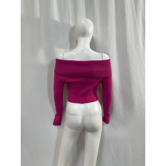 Line & Dot 'Heart Struck' Pink Cotton  Sweater Size S - Picture 3 of 5